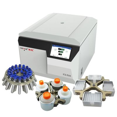 Centrifuge مدل جدید CLT55R سطح میز با سرعت کم با 5500r / min سرعت حداکثر 5951xg RCF و ظرفیت بزرگ 4x750ml