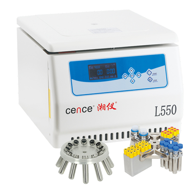 سانتریفیوژ سرعت پایین L550 با سرعت 5500 دور در دقیقه، ظرفیت 4x500 میلی‌لیتر برای جداسازی خون